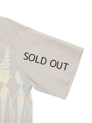 画像5: 【 STAR OF HOLLYWOOD（スターオブハリウッド） 】　S/S TYPEWRITER COTTON OPEN SHIRT　[ AFRICAN DAUGHTERS ] [ BROWN ]