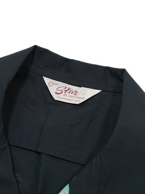 画像8: 【 STAR OF HOLLYWOOD（スターオブハリウッド） 】　COTTON TYPEWRITER OPEN SHIRT　[ ROCK'N'ROLL GUITAR ] [ BLACK ]