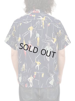 画像2: 【 STAR OF HOLLYWOOD（スターオブハリウッド） 】　S/S DOBBY COTTON OPEN SHIRT　[ SEA CRUISE ] [ NAVY ]