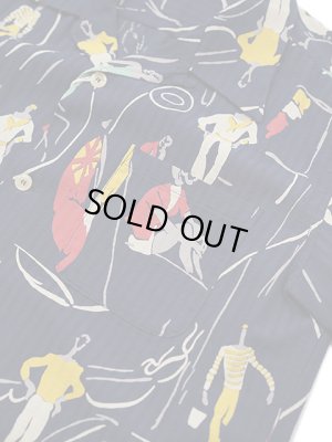 画像4: 【 STAR OF HOLLYWOOD（スターオブハリウッド） 】　S/S DOBBY COTTON OPEN SHIRT　[ SEA CRUISE ] [ NAVY ]