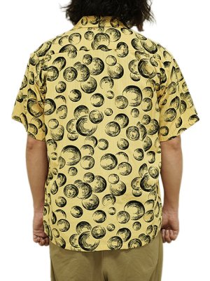 画像2: 【 STAR OF HOLLYWOOD（スターオブハリウッド） 】　S/S DOBBY COTTON OPEN SHIRT　[ BUBBLE ] [ YELLOW ]