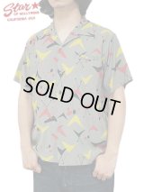 【 STAR OF HOLLYWOOD（スターオブハリウッド） 】　S/S OPEN SHIRTS　[ ATOMIC ] [ GRAY ]