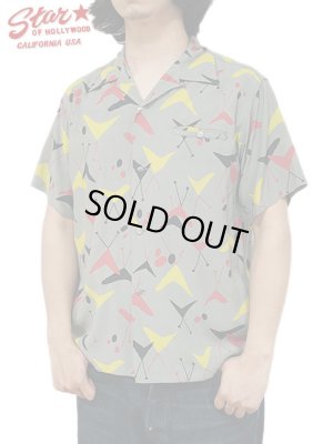 画像1: 【 STAR OF HOLLYWOOD（スターオブハリウッド） 】　S/S OPEN SHIRTS　[ ATOMIC ] [ GRAY ]