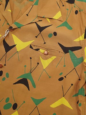 画像4: 【 STAR OF HOLLYWOOD（スターオブハリウッド） 】　S/S OPEN SHIRTS　[ ATOMIC ] [ BROWN ]