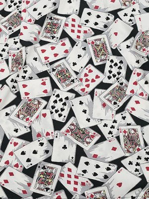 画像6: 【 STAR OF HOLLYWOOD（スターオブハリウッド） 】　S/S TYPEWRITER COTTON OPEN SHIRT　[ PLAYING CARDS ] [ BLACK ]