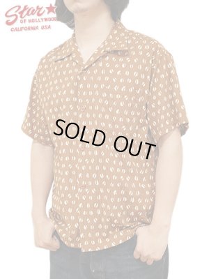 画像1: 【 STAR OF HOLLYWOOD（スターオブハリウッド） 】　S/S DOBBY COTTON OPEN SHIRT　[ BLUE MOUNTAIN ] [ BROWN ]