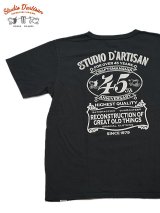 【 STUDIO D'ARTISAN（ステュディオダルチザン） 】　USAコットンプリントTシャツ [ 45th ] [ BLACK ] 【 メール便可 】