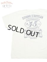 【 STUDIO D'ARTISAN（ステュディオダルチザン） 】　USAコットンプリントTシャツ [ 45th ] [ WHITE ] 【 メール便可 】