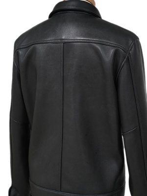 画像10: 【 Y'2 LEATHER（ワイツーレザー） 】　SHEEP SKIN 1ST TYPE JEAN JACKET [ Seep Skin ] [ BLACK ] [ 羊革 ]