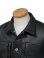 画像5: 【 Y'2 LEATHER（ワイツーレザー） 】　SHEEP SKIN 1ST TYPE JEAN JACKET [ Seep Skin ] [ BLACK ] [ 羊革 ] (5)