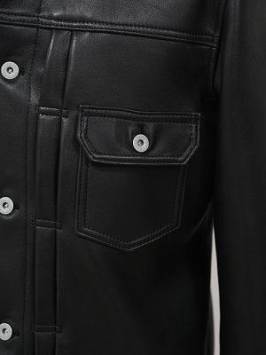 画像7: 【 Y'2 LEATHER（ワイツーレザー） 】　SHEEP SKIN 1ST TYPE JEAN JACKET [ Seep Skin ] [ BLACK ] [ 羊革 ]