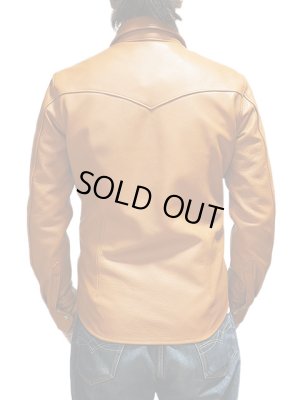 画像2: 【 Y'2 LEATHER（ワイツーレザー） 】  ステアオイルウエスタンシャツ [ 牛革 ] [ Steer Oil Leather ] [ CAMEL ]