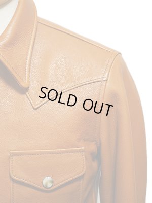 画像6: 【 Y'2 LEATHER（ワイツーレザー） 】  ステアオイルウエスタンシャツ [ 牛革 ] [ Steer Oil Leather ] [ CAMEL ]