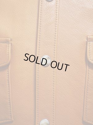 画像8: 【 Y'2 LEATHER（ワイツーレザー） 】  ステアオイルウエスタンシャツ [ 牛革 ] [ Steer Oil Leather ] [ CAMEL ]