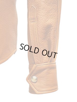 画像9: 【 Y'2 LEATHER（ワイツーレザー） 】  ステアオイルウエスタンシャツ [ 牛革 ] [ Steer Oil Leather ] [ CAMEL ]