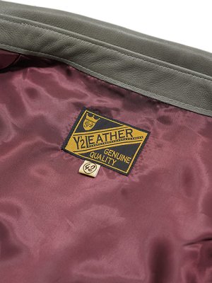 画像12: 【 限定モデル 】 【 Y'2 LEATHER（ワイツーレザー） 】  ステアオイルウエスタンシャツ [ 牛革 ]　[ Steer Oil Leather ] [ GRAY ]