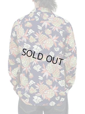 画像2: 【 SUN SURF（サンサーフ） 】 長袖アロハシャツ L/S HAWAIIAN SHIRT [ PINEAPPLE ]