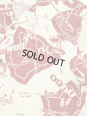 画像4: 【 SUN SURF（サンサーフ） 】 長袖アロハシャツ L/S HAWAIIAN SHIRT [ SHOWING HAWAIIAN ISLAND ] [ OFF WHITE ]