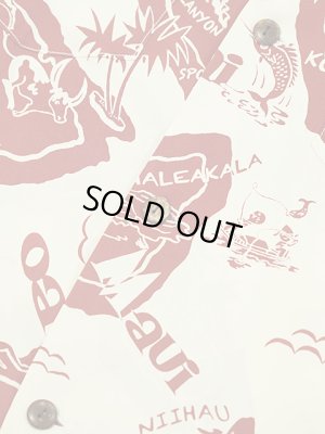 画像7: 【 SUN SURF（サンサーフ） 】 長袖アロハシャツ L/S HAWAIIAN SHIRT [ SHOWING HAWAIIAN ISLAND ] [ OFF WHITE ]