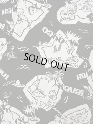 画像6: 【 SUN SURF（サンサーフ） 】 長袖アロハシャツ L/S HAWAIIAN SHIRT [ SHOWING HAWAIIAN ISLAND ] [ BLACK ]