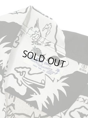 画像8: 【 SUN SURF（サンサーフ） 】 長袖アロハシャツ L/S HAWAIIAN SHIRT [ SHOWING HAWAIIAN ISLAND ] [ BLACK ]
