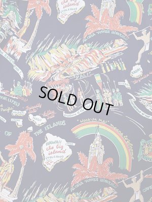 画像7: 【 SUN SURF（サンサーフ） 】 長袖アロハシャツ L/S HAWAIIAN SHIRT [ HISTORY OF THE ISLANDS ] [ NAVY ]