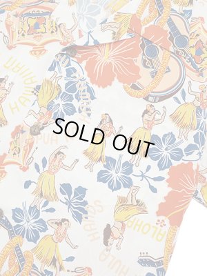 画像4: 【 SUN SURF（サンサーフ） 】 長袖アロハシャツ L/S HAWAIIAN SHIRT [ LOVELY HULA HANDS ] [ OFF WHITE ]