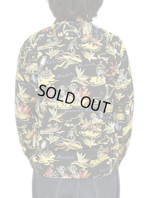 画像2: 【 SUN SURF（サンサーフ） 】 長袖アロハシャツ L/S HAWAIIAN SHIRT [ HAWAIIAN HULA ] [ BLACK ]