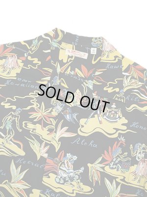 画像3: 【 SUN SURF（サンサーフ） 】 長袖アロハシャツ L/S HAWAIIAN SHIRT [ HAWAIIAN HULA ] [ BLACK ]