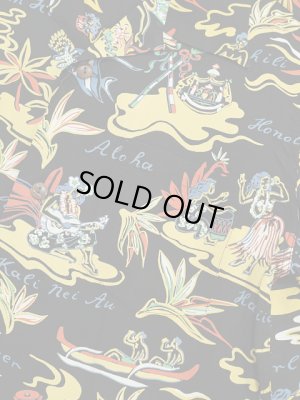 画像4: 【 SUN SURF（サンサーフ） 】 長袖アロハシャツ L/S HAWAIIAN SHIRT [ HAWAIIAN HULA ] [ BLACK ]