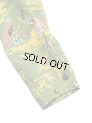 画像5: 【 SUN SURF（サンサーフ） 】 長袖アロハシャツ L/S HAWAIIAN SHIRT [ HAWAIIAN HULA ] [ GREEN ]