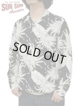 【 SUN SURF（サンサーフ） 】 長袖アロハシャツ L/S HAWAIIAN SHIRT [ ISLAND PINEAPPLE ] [ BLACK ]