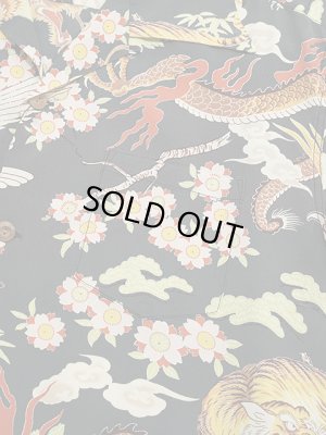 画像4: 【 SUN SURF（サンサーフ） 】 長袖アロハシャツ L/S HAWAIIAN SHIRT [ THE TRIANGULAR FIGHT ] [ BLACK ]