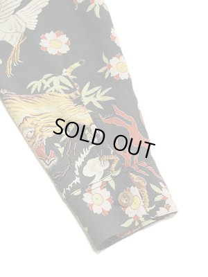 画像5: 【 SUN SURF（サンサーフ） 】 長袖アロハシャツ L/S HAWAIIAN SHIRT [ THE TRIANGULAR FIGHT ] [ BLACK ]