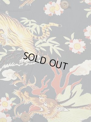 画像7: 【 SUN SURF（サンサーフ） 】 長袖アロハシャツ L/S HAWAIIAN SHIRT [ THE TRIANGULAR FIGHT ] [ BLACK ]