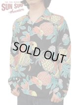 【 SUN SURF（サンサーフ） 】 長袖アロハシャツ L/S HAWAIIAN SHIRT [ TROPICAL FRUITS ] [ BLACK ]