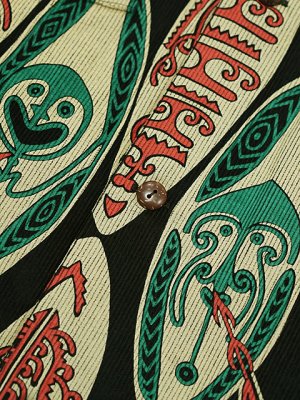 画像6: 【 SUN SURF（サンサーフ） 】 コーデュロイアロハシャツ [ CORDUROY HAWAIIAN SHIRT ] [ GOD'S SHIELD ] [ BLACK ]