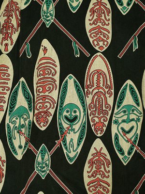 画像7: 【 SUN SURF（サンサーフ） 】 コーデュロイアロハシャツ [ CORDUROY HAWAIIAN SHIRT ] [ GOD'S SHIELD ] [ BLACK ]