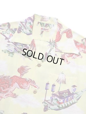 画像3: 【 SUN SURF（サンサーフ） 】　半袖アロハシャツ　S/S HAWAIIAN SHIRT　[ ORIENTAL FESTIVAL ]　[ YELLOW ]