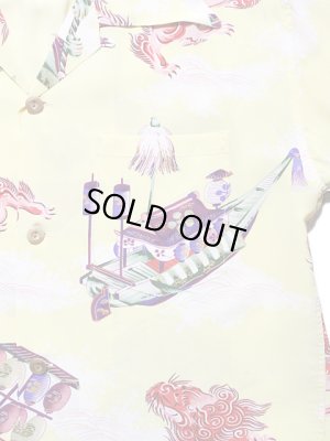画像4: 【 SUN SURF（サンサーフ） 】　半袖アロハシャツ　S/S HAWAIIAN SHIRT　[ ORIENTAL FESTIVAL ]　[ YELLOW ]
