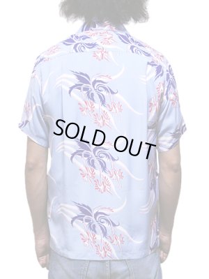 画像2: 【 SUN SURF（サンサーフ） 】　半袖アロハシャツ　S/S HAWAIIAN SHIRT　[ CORAL HIBISCUS ]　[ BLUE ]