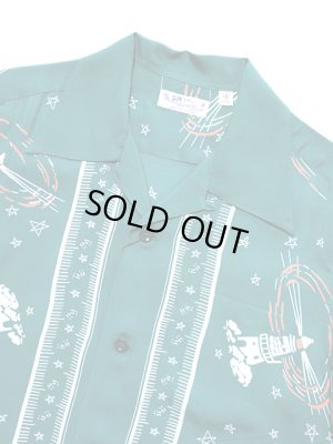 画像3: 【 SUN SURF（サンサーフ） 】　半袖アロハシャツ　S/S HAWAIIAN SHIRT　[ THE LIGHTHOUSE ]　[ GREEN ]