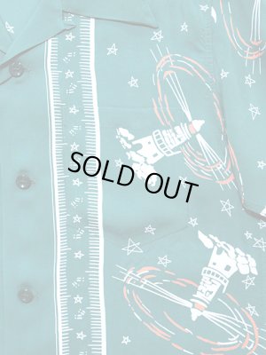 画像4: 【 SUN SURF（サンサーフ） 】　半袖アロハシャツ　S/S HAWAIIAN SHIRT　[ THE LIGHTHOUSE ]　[ GREEN ]