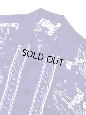 画像3: 【 SUN SURF（サンサーフ） 】　半袖アロハシャツ　S/S HAWAIIAN SHIRT　[ THE LIGHTHOUSE ]　[ NAVY ]