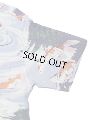画像5: 【 SUN SURF（サンサーフ） 】　半袖アロハシャツ　S/S HAWAIIAN SHIRT　[ GOLD FISH ]　[ GRAY ]