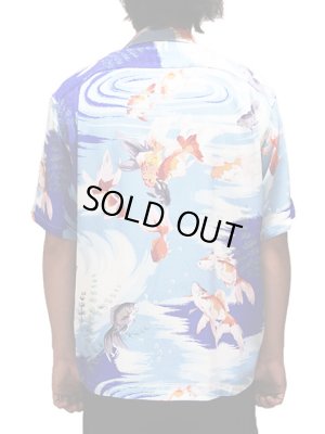 画像2: 【 SUN SURF（サンサーフ） 】　半袖アロハシャツ　S/S HAWAIIAN SHIRT　[ GOLD FISH ]　[ BLUE ]