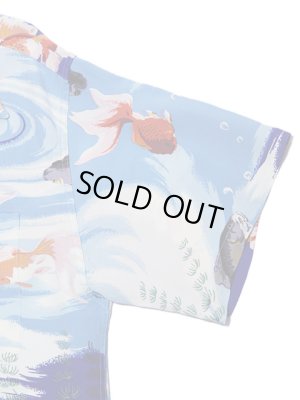画像5: 【 SUN SURF（サンサーフ） 】　半袖アロハシャツ　S/S HAWAIIAN SHIRT　[ GOLD FISH ]　[ BLUE ]