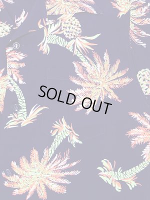 画像4: 【 SUN SURF（サンサーフ） 】　半袖アロハシャツ　S/S HAWAIIAN SHIRT　[ STUDDED WITH PALM TREE AND PINEAPPLE ]　[ NAVY ]