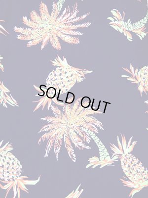 画像6: 【 SUN SURF（サンサーフ） 】　半袖アロハシャツ　S/S HAWAIIAN SHIRT　[ STUDDED WITH PALM TREE AND PINEAPPLE ]　[ NAVY ]