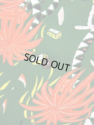 画像7: 【 SUN SURF（サンサーフ） 】　半袖アロハシャツ　S/S HAWAIIAN SHIRT　[ SCREW PINE BORDER ]　[ GREEN ]